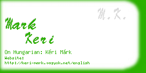 mark keri business card